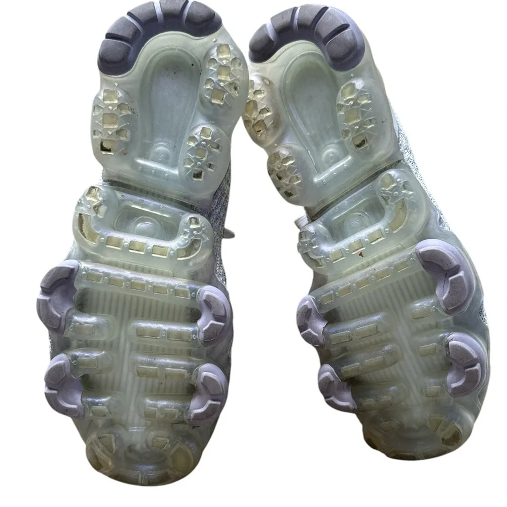 Nike VaperMax flying grey purple and White Athletic Sneakers with Knit Upper - Picture 9 of 11